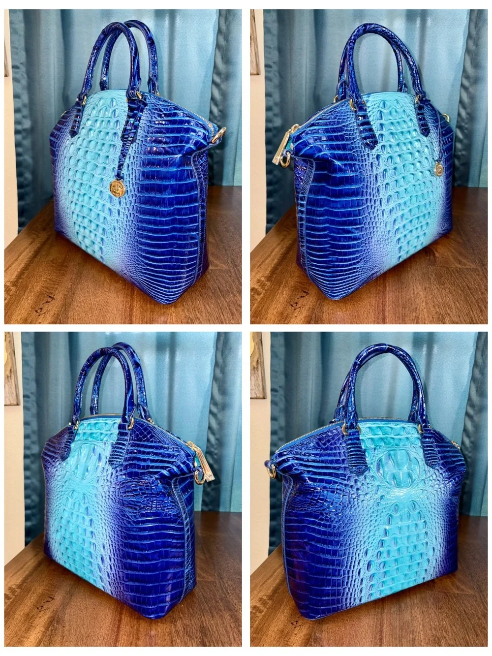 Brahmin EUC Lrg Duxbury - Affinity Ombré - Glitz/Metallic Accents - Like New